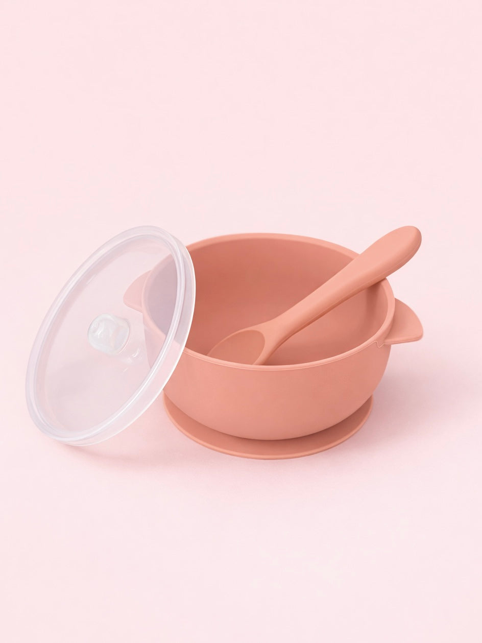 siliconen bakje en lepel kinderen